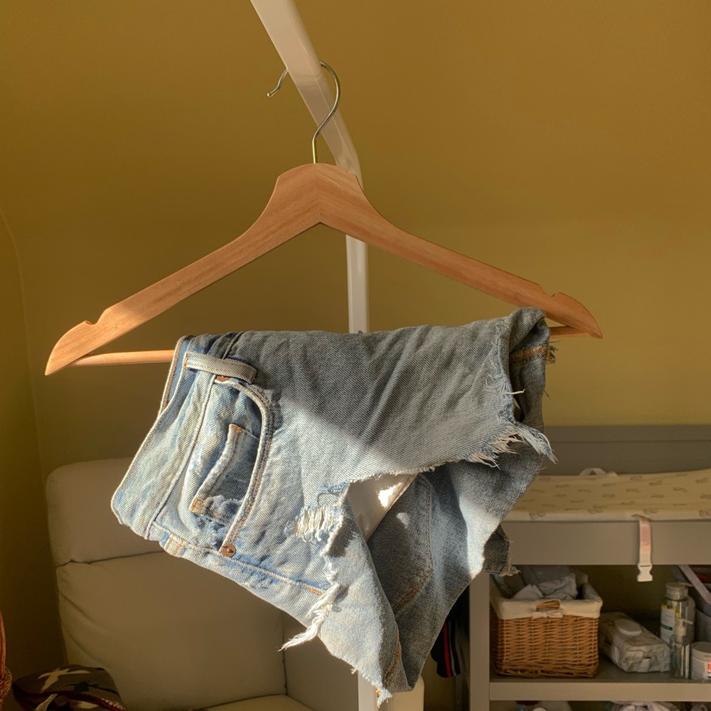Distressed Denim Shorts